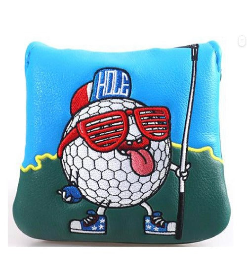 Golf Ball Embroidered Large Mallet Putter Cover