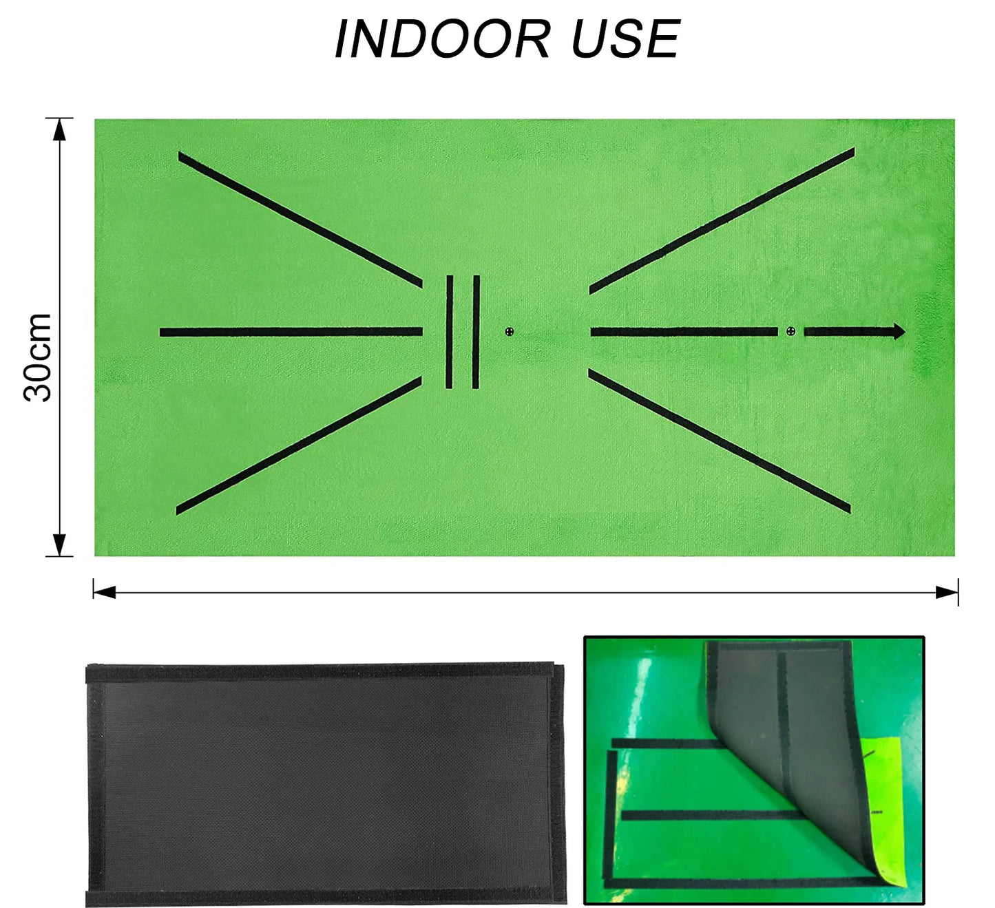 Golf Training Practice Mat with Swing Tracking