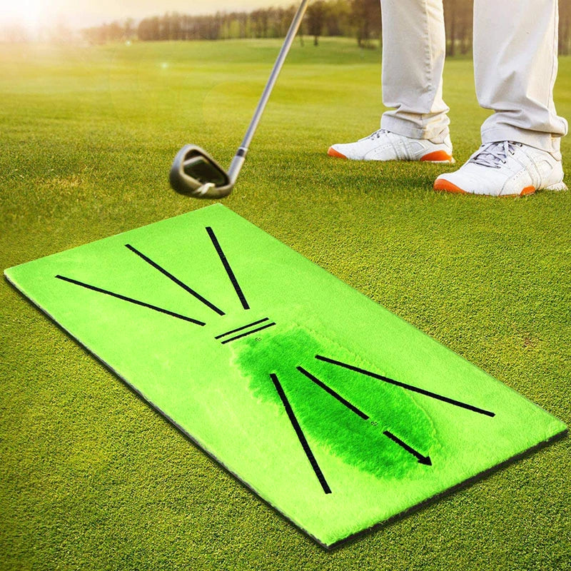 Golf Training Practice Mat with Swing Tracking